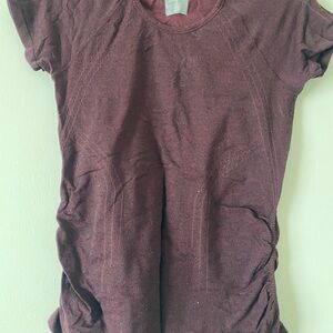 Athleta Short Sleeve Top in Deep Burgundy